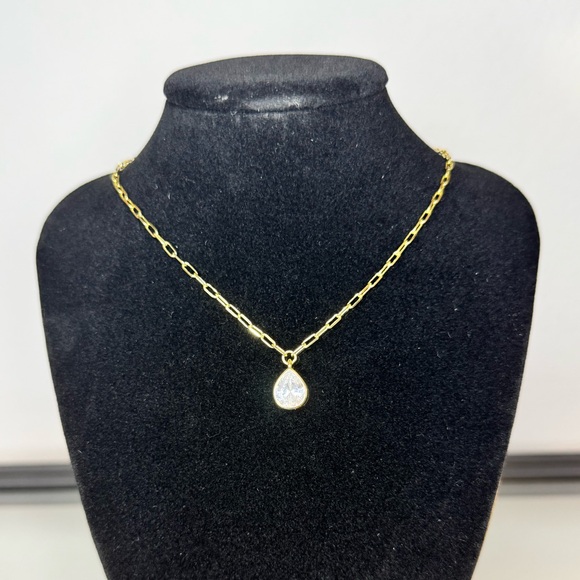 NWT Melinda Maria Drop of Perfection Gold/White Diamondettes - Picture 3 of 5